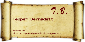 Tepper Bernadett névjegykártya